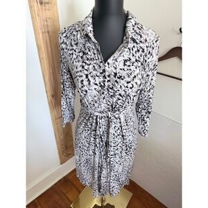 CAbi Womens Boho Shirt Dress W Collar And Self Tie Size Medium